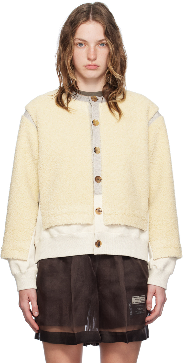 Gray & Beige Paneled Jacket