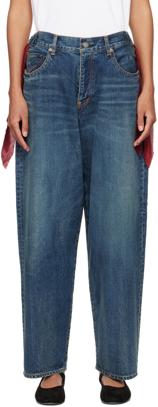 Indigo Wide-Leg Jeans