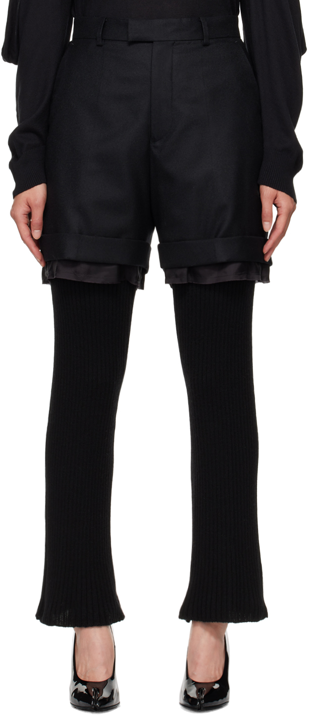 Black Layered Trousers