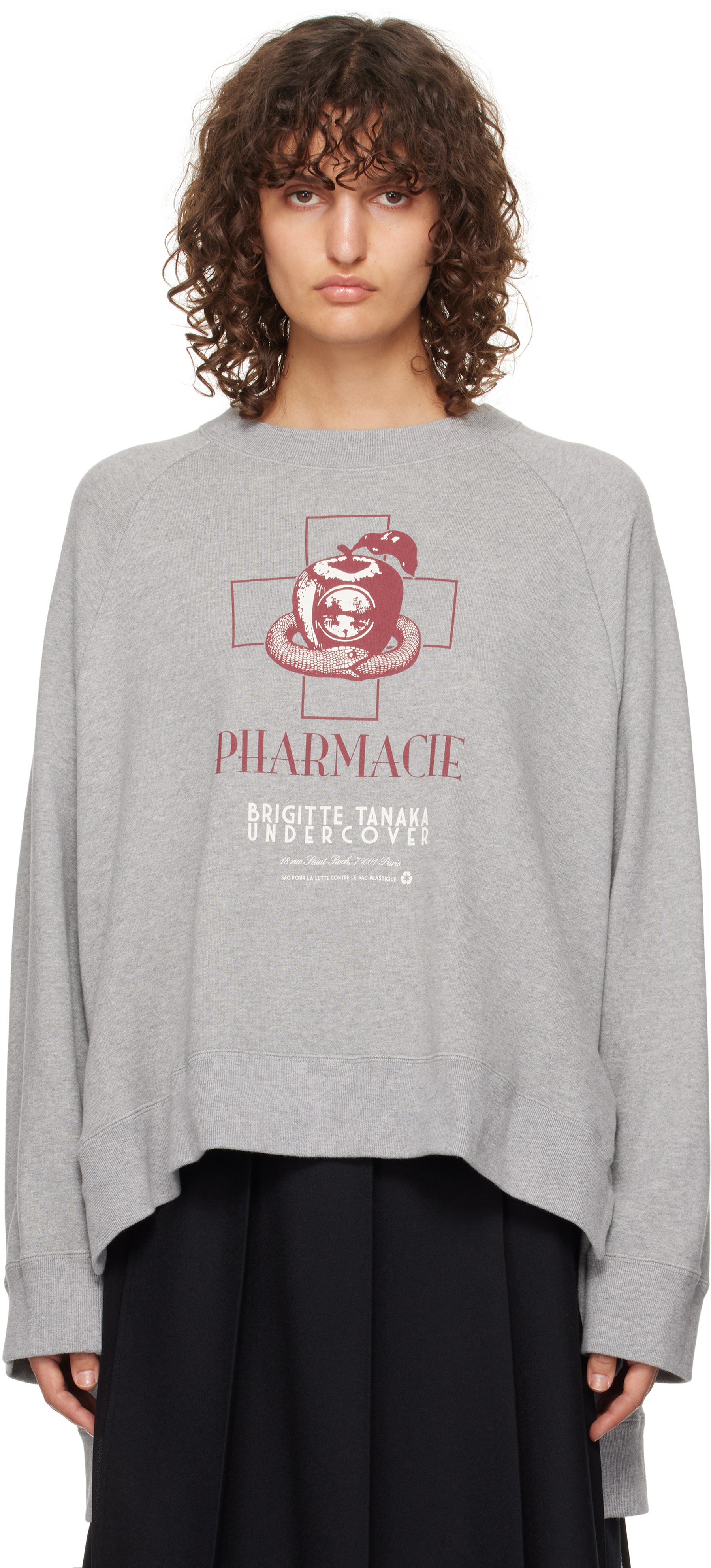 Undercover Gray Brigette Tanaka Edition Uc2d1895-1 Sweatshirt In Top Gray