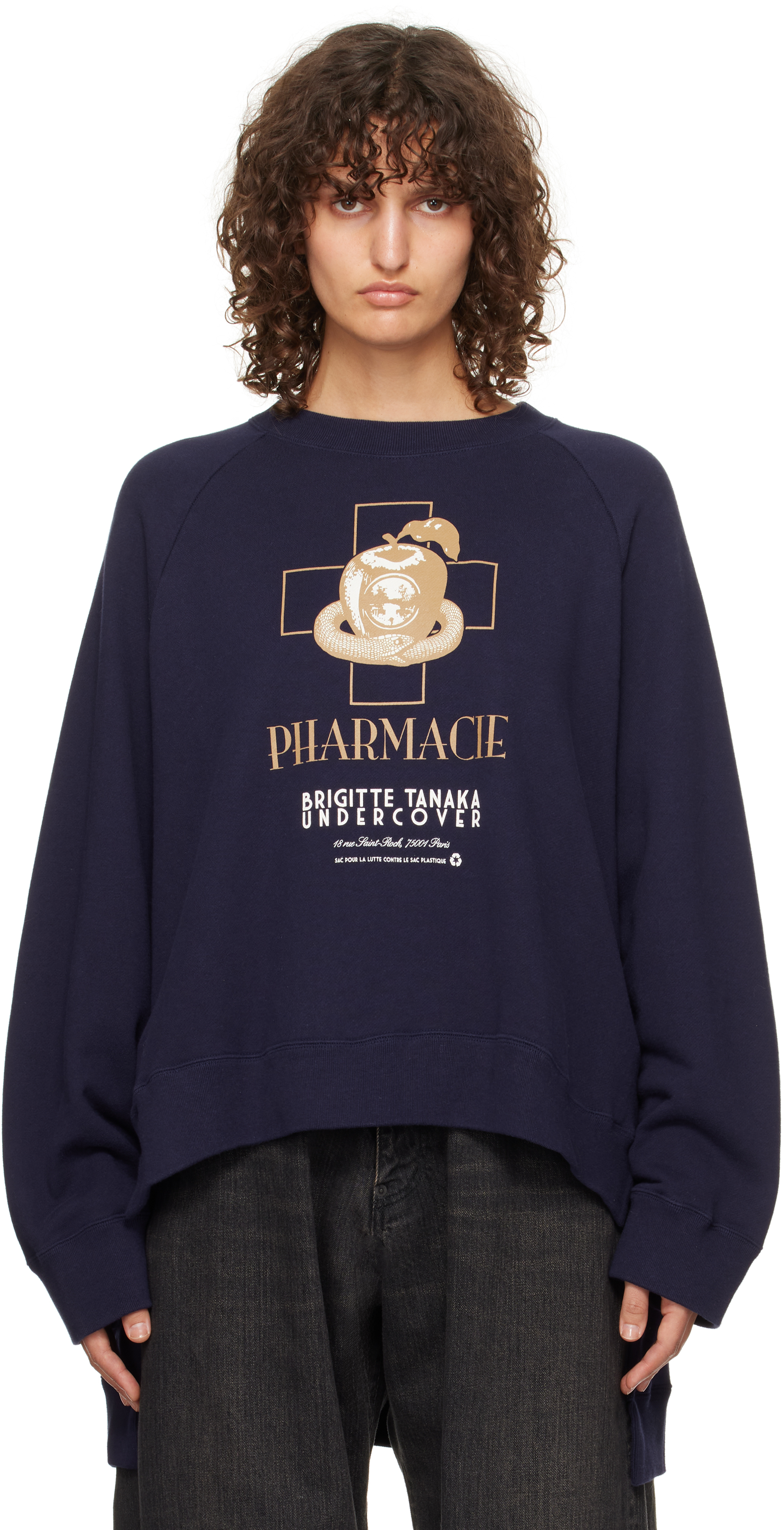 Undercover Navy Brigette Tanaka Edition Uc2d1895-1 Sweatshirt In D.purple