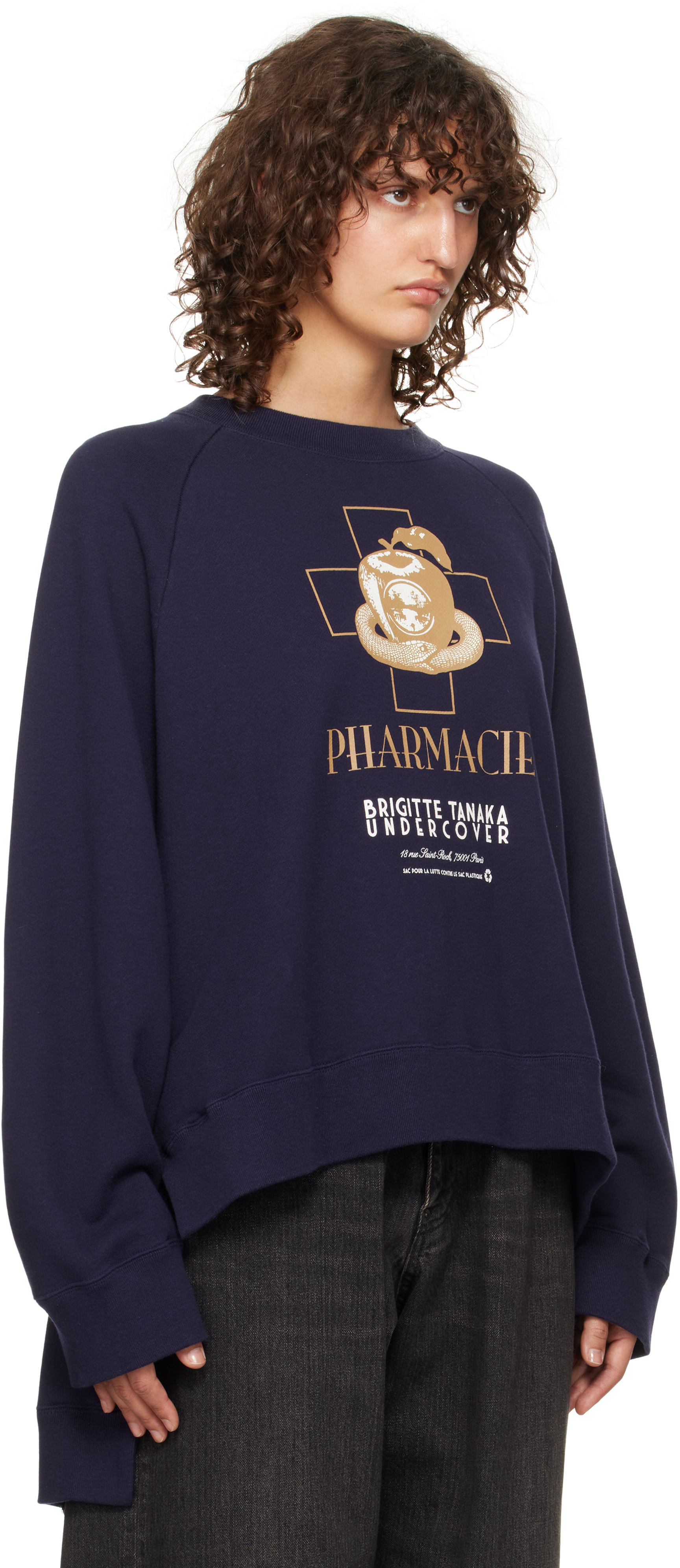 Shop Undercover Navy Brigitte Tanaka Edition Uc2d1895-1 Sweatshirt In D.purple