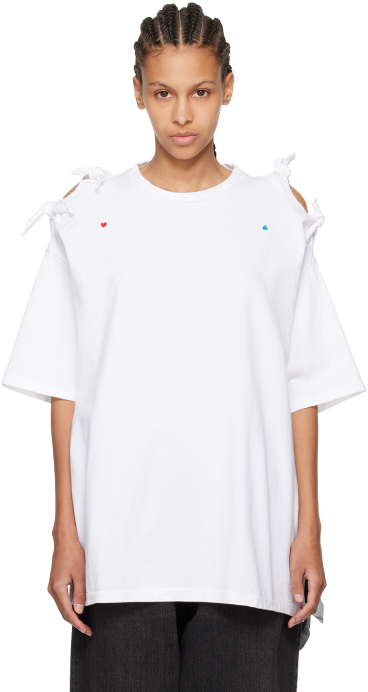 Shop Undercover White Knot T-shirt
