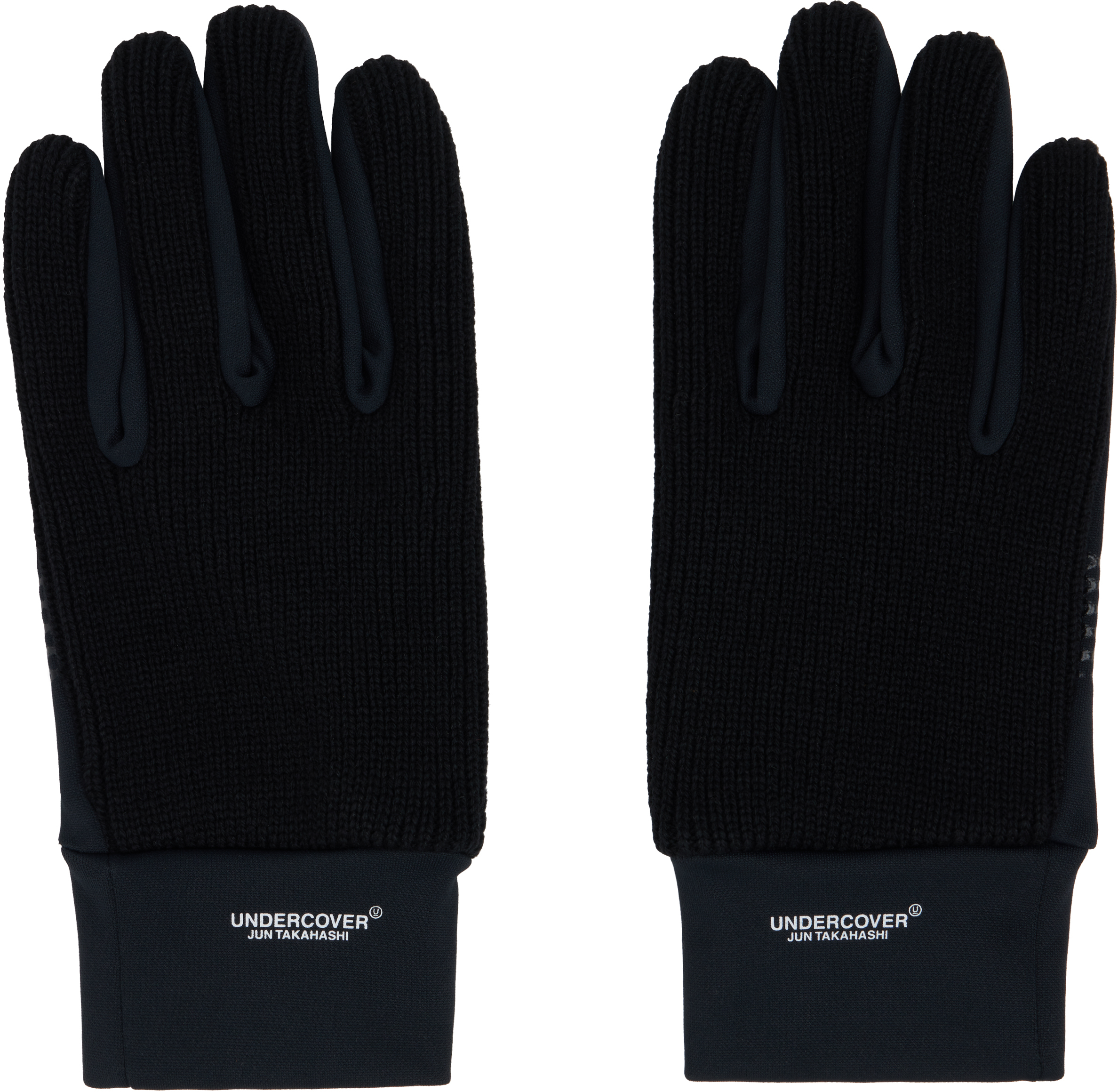 Shop Undercover Black Paneled Gloves