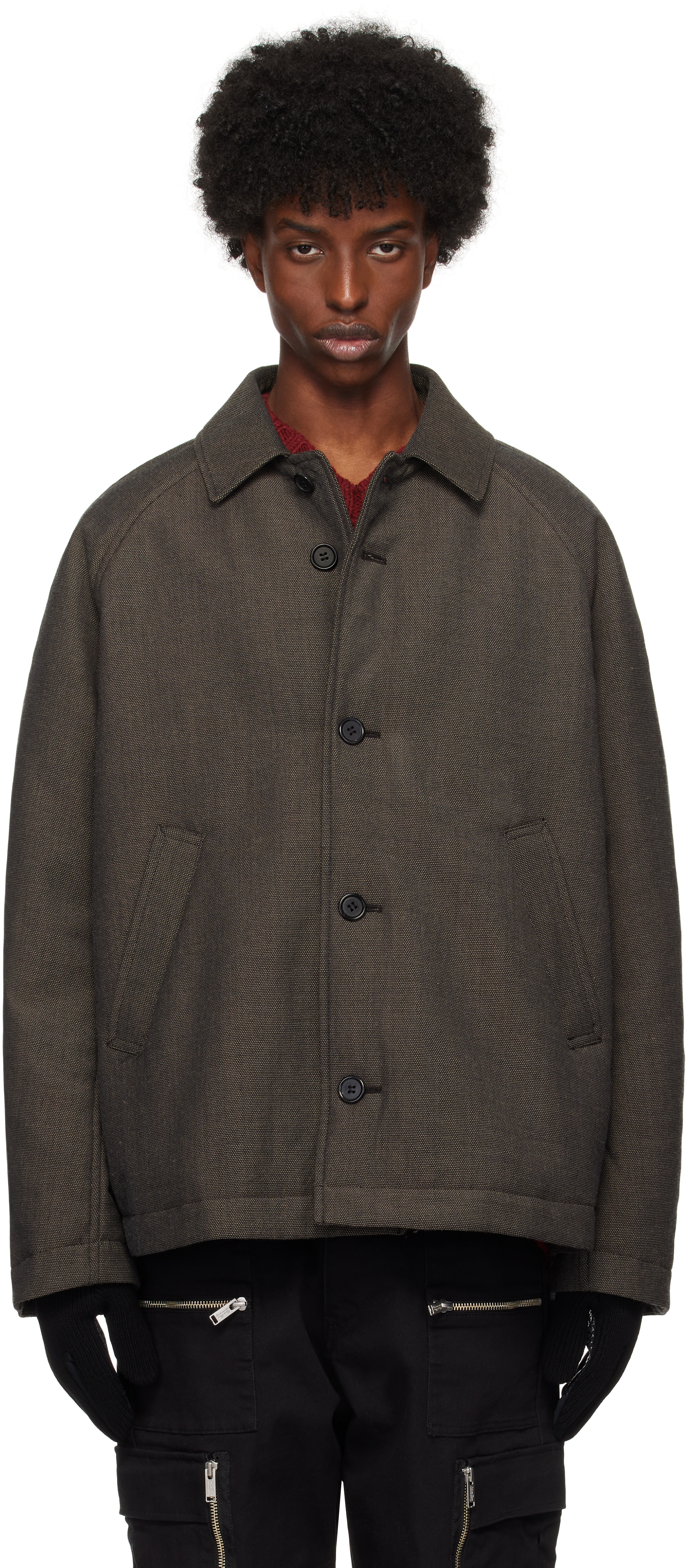 Undercover Brown Uc2d4216-2 Jacket In Brown Mix