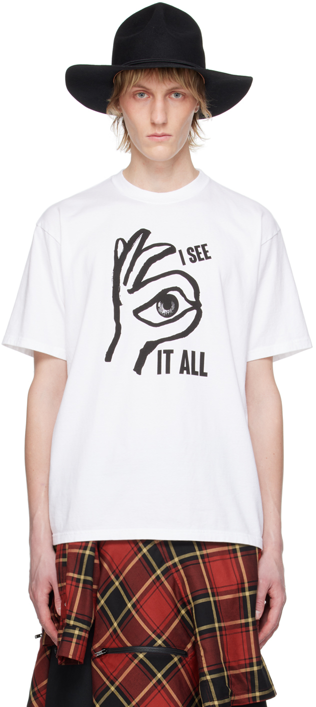 Shop Undercover White Graphic T-shirt