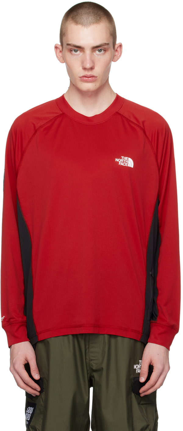 Red & Black The North Face Edition Long Sleeve T-Shirt