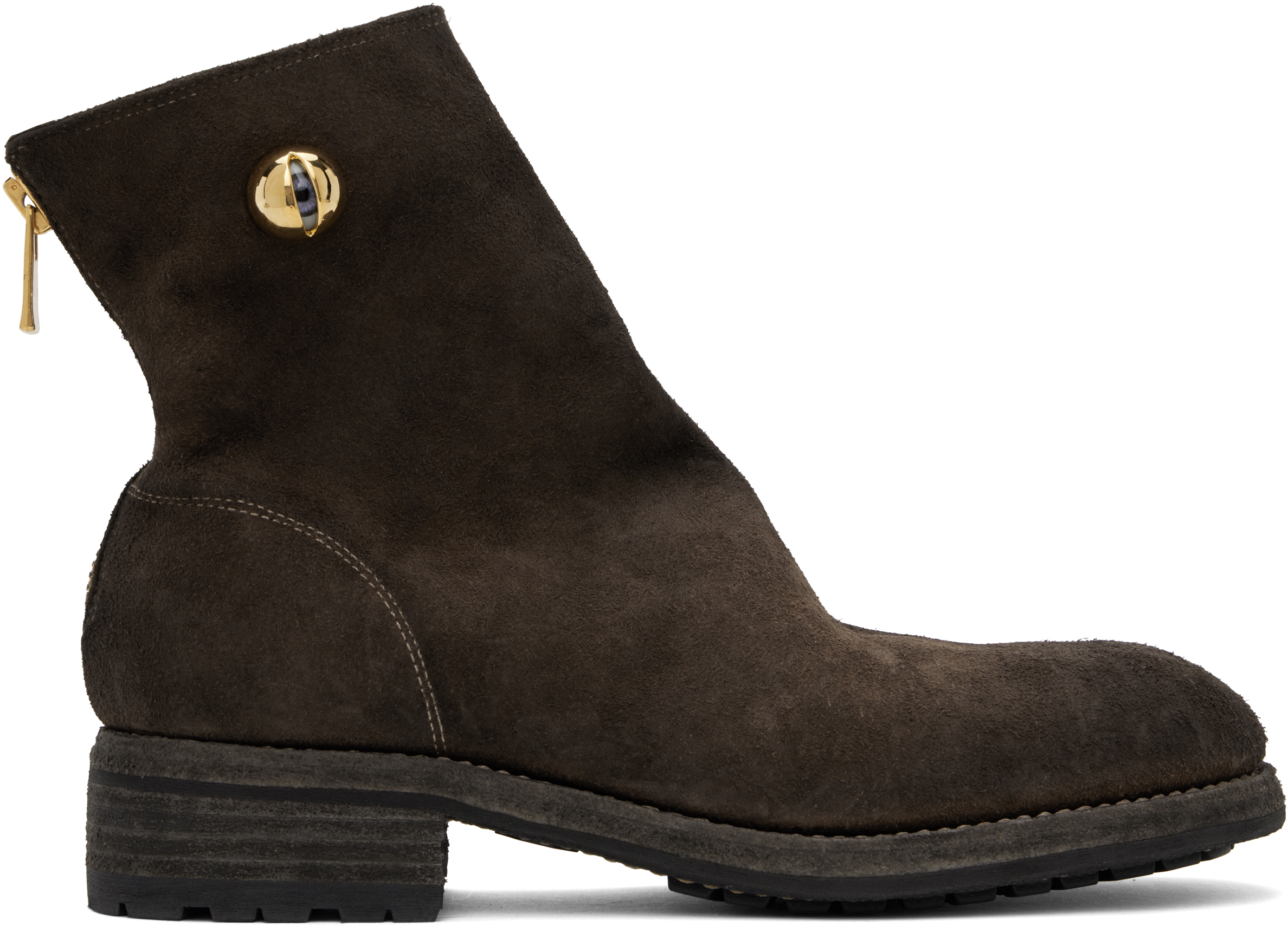 Shop Undercover Brown Guidi Edition Uc1d4f01-1 Boots In Dark Brown