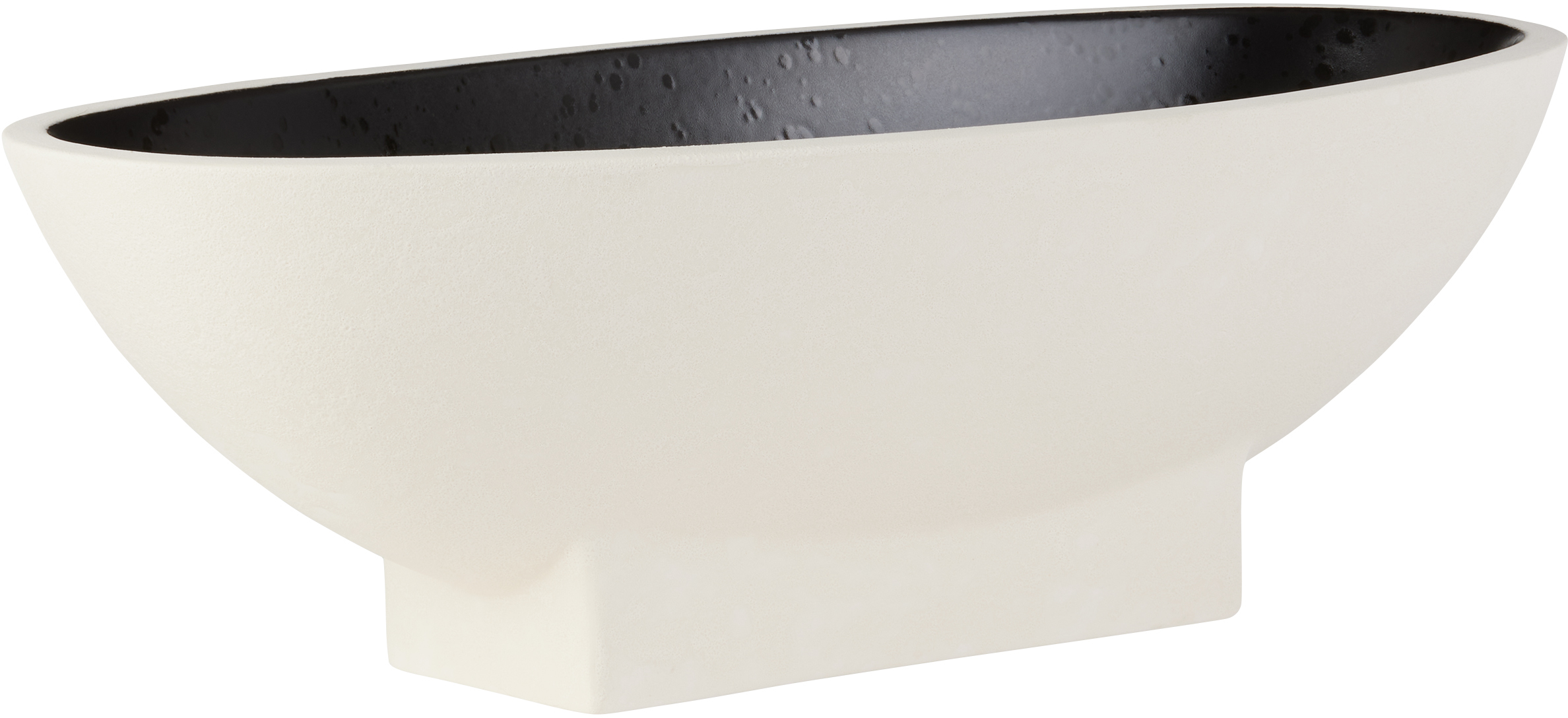 L'objet White & Black Cubisme Serving Boat In White, Black