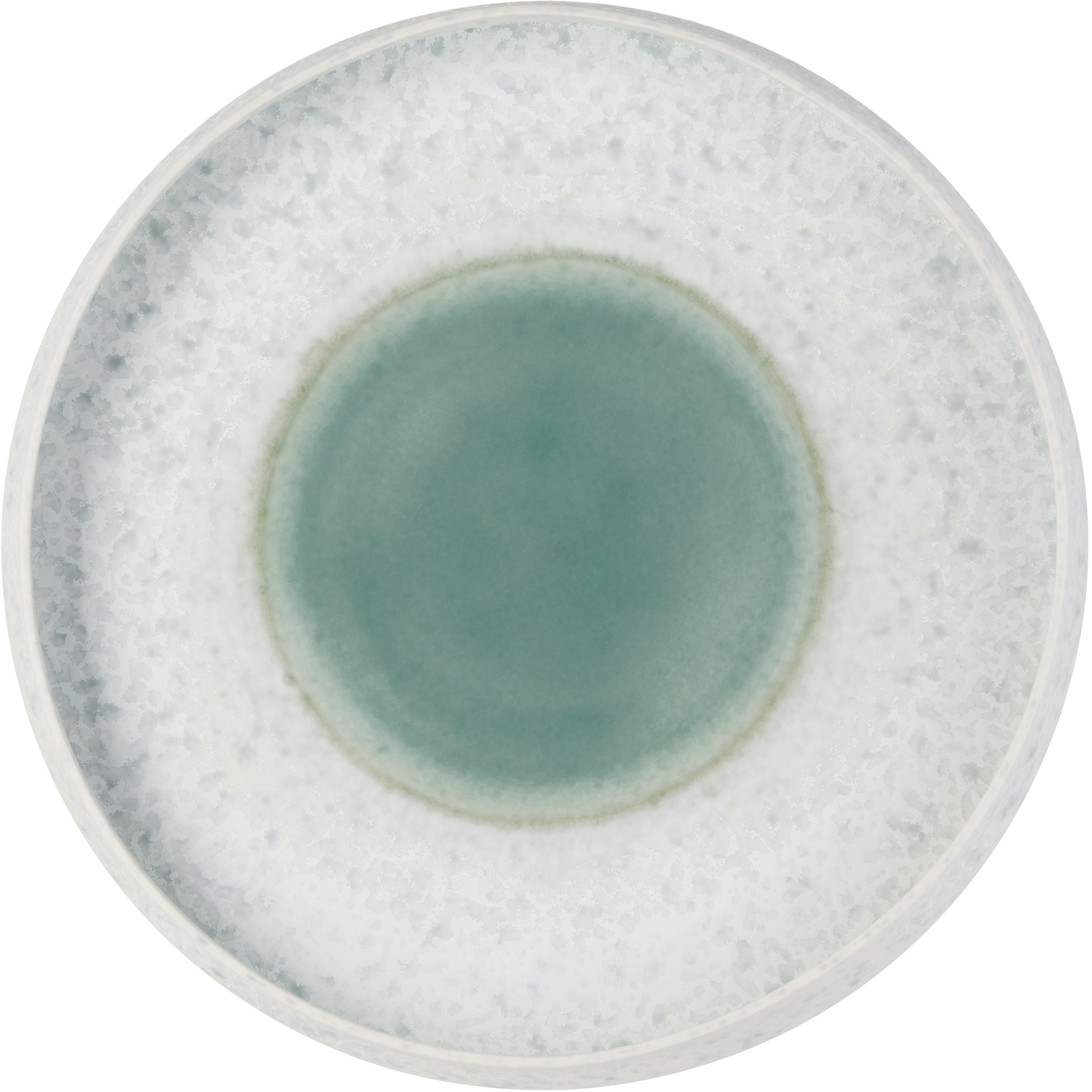 L'objet Blue Large Terra Round Platter In White