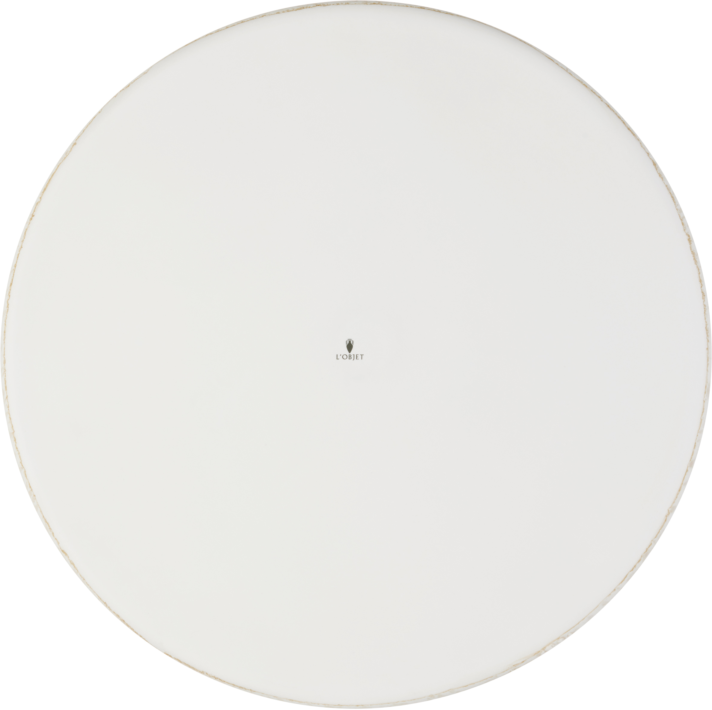 L'objet Beige Large Terra Round Platter In Dusty Rose