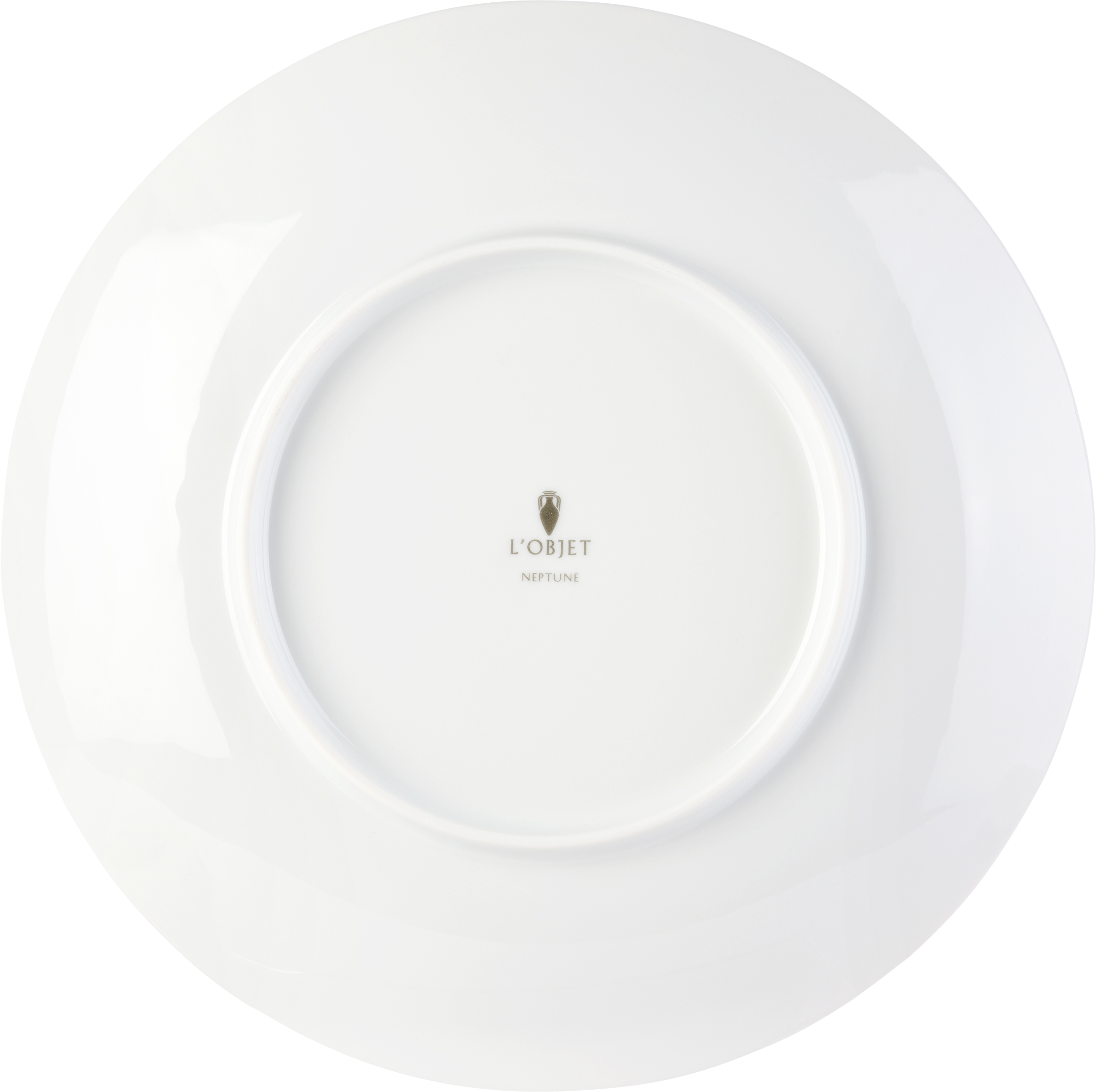 L'objet White Neptune Dinner Plate In Gold