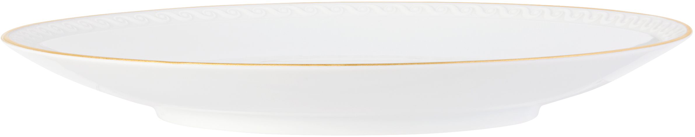 L'objet White Neptune Dinner Plate In Gold