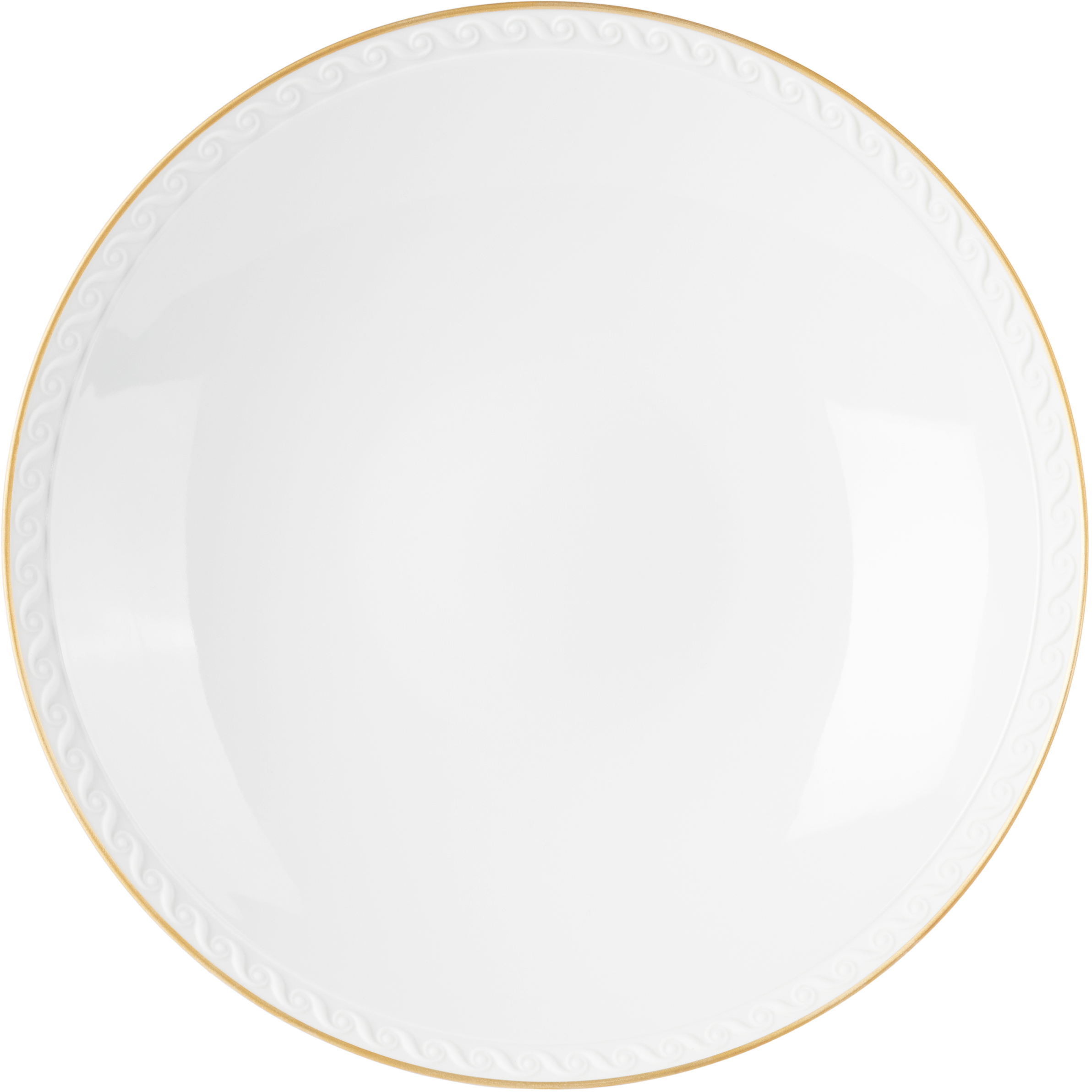 L'objet White Neptune Soup Plate In Gold