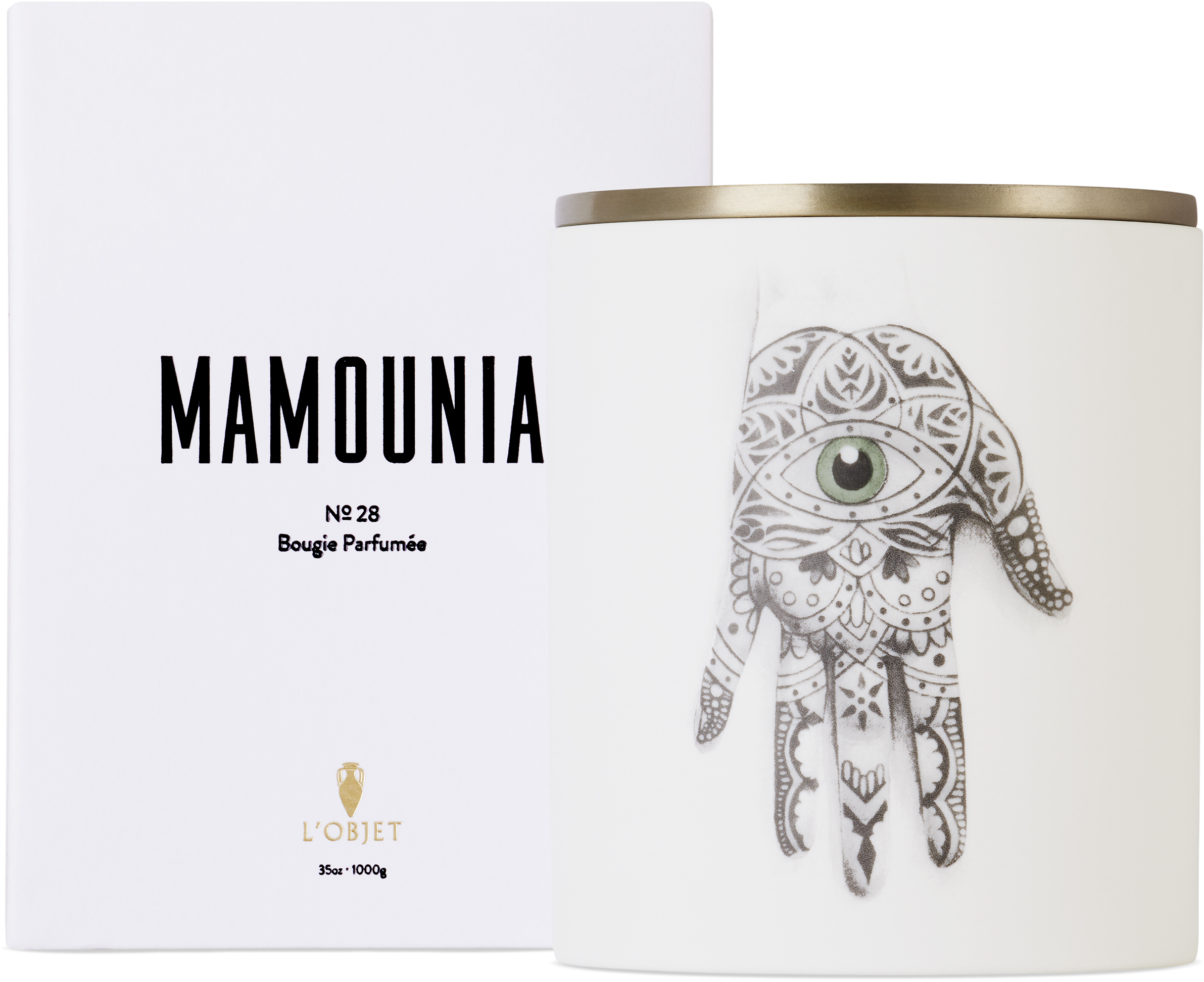 L'objet Mamounia Candle - No. 28 In White, Gold