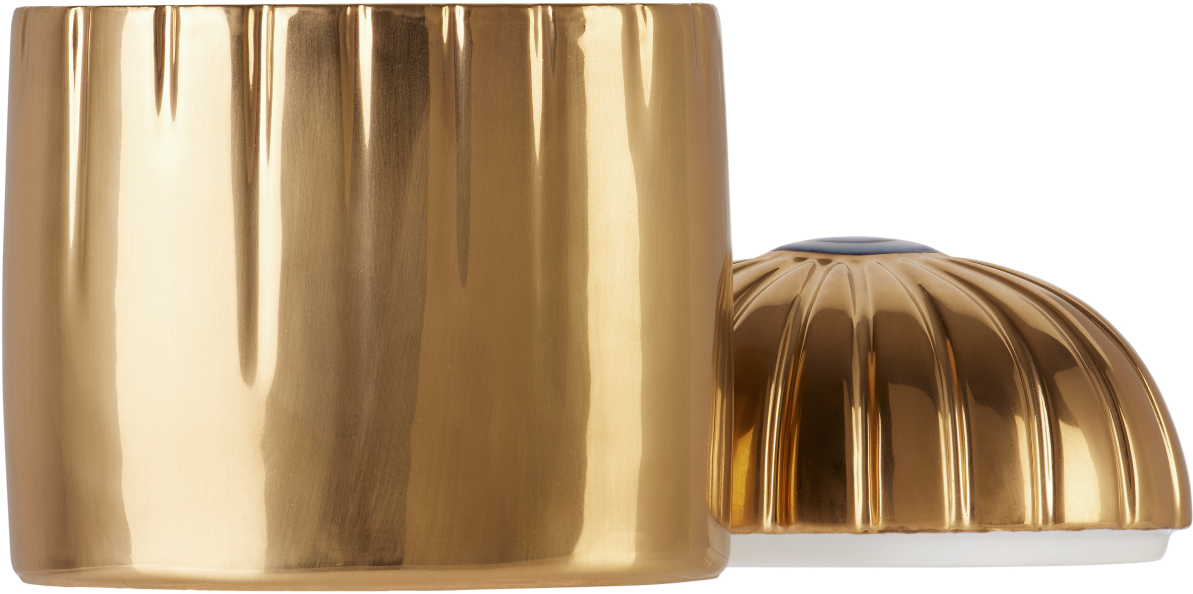 L'objet Lito Gold Candle In Gold, Blue