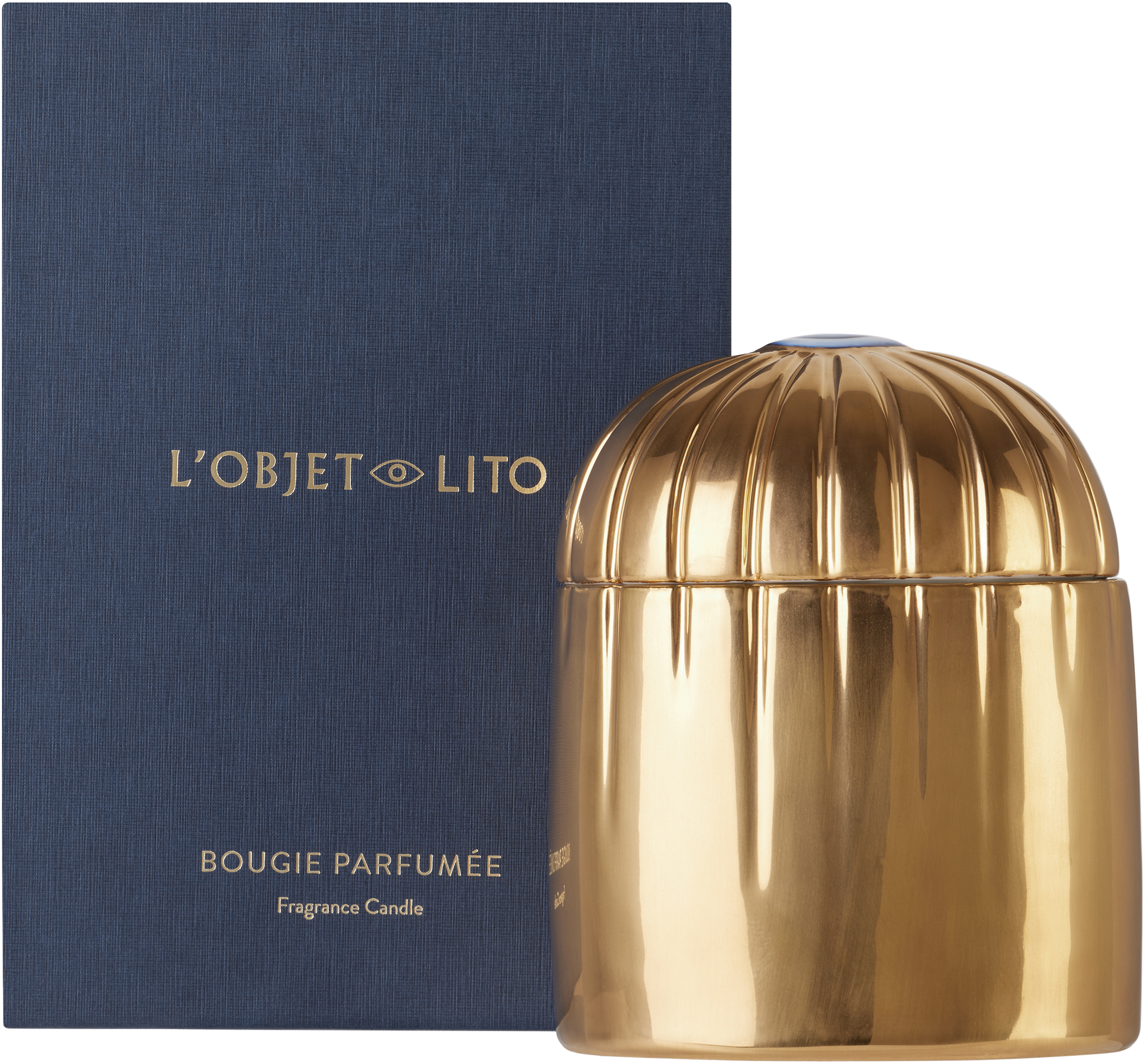 L'objet Lito Gold Candle In Gold, Blue