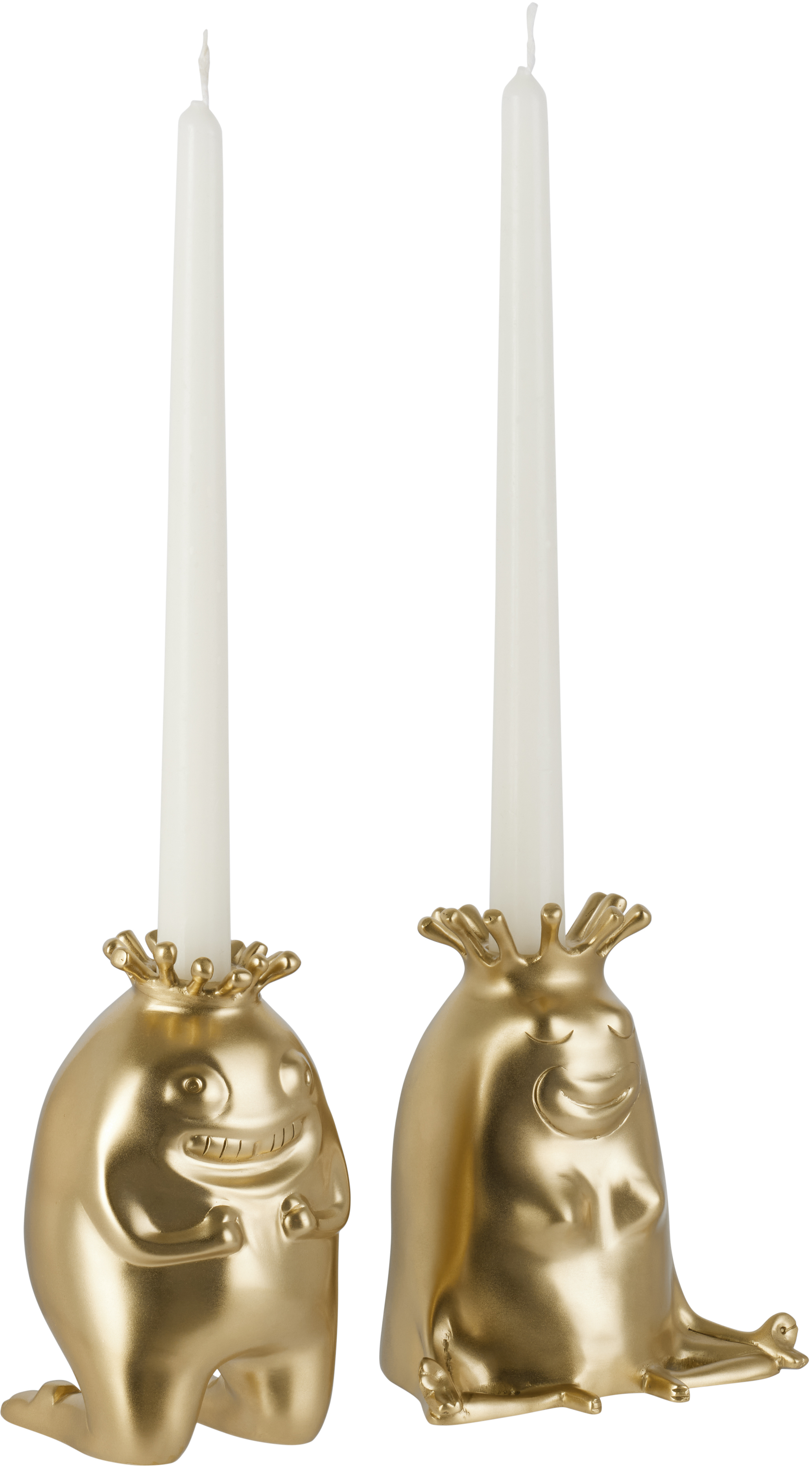 L'objet Gold Haas King + Queen Candle Holders In Gold