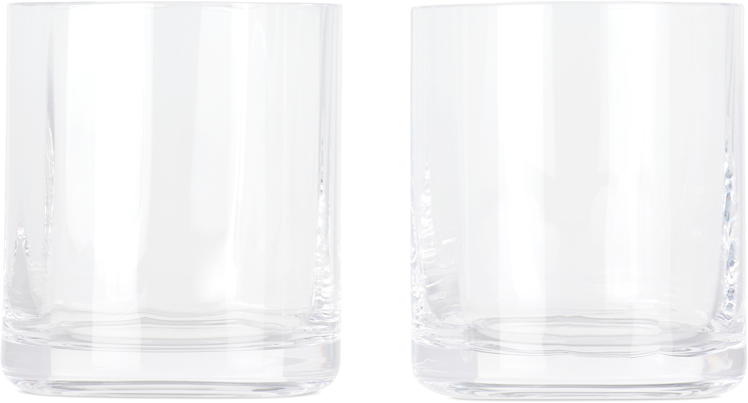 L'objet Iris Double Old Fashioned Glasses Set In Transparent