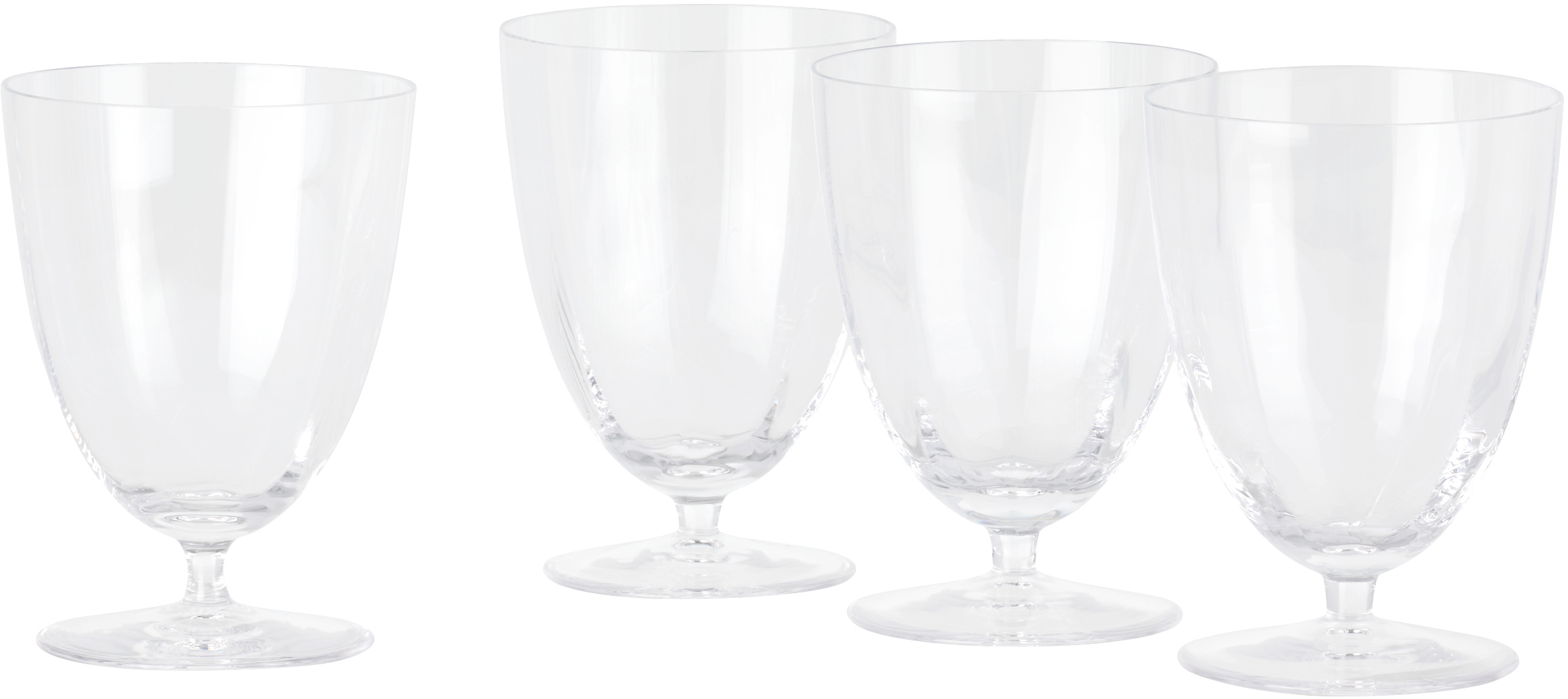 L'objet Iris Water Glasses Set, 4 Pcs In Clear