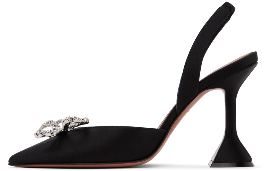 Amina Muaddi Rosie 95mm Crystal-embellished Pumps In Black