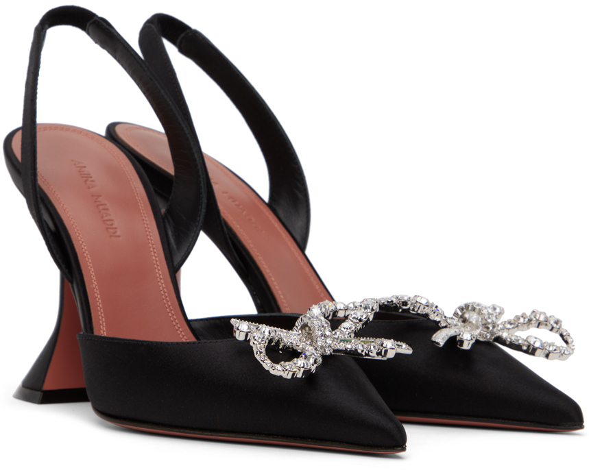 Amina Muaddi Rosie 95mm Crystal-embellished Pumps In Black