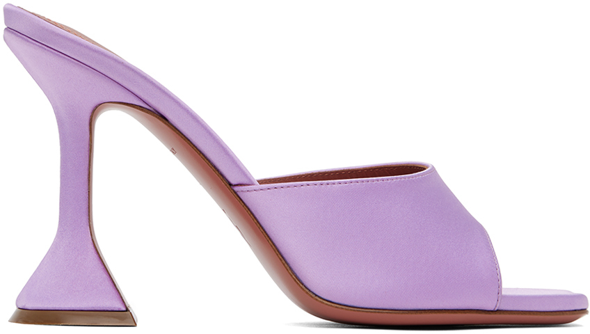 Purple Lupita Slipper Heeled Sandals