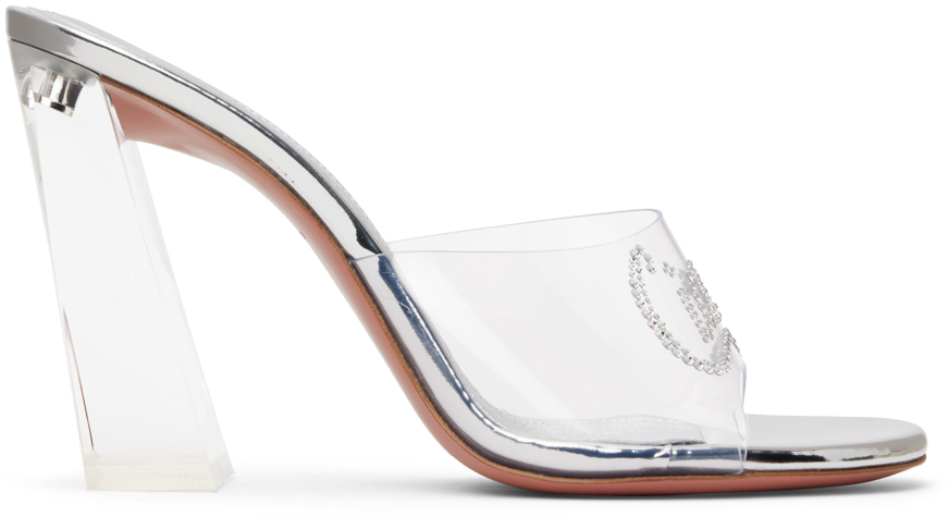 Transparent 'Bella' Glass Heeled Sandals
