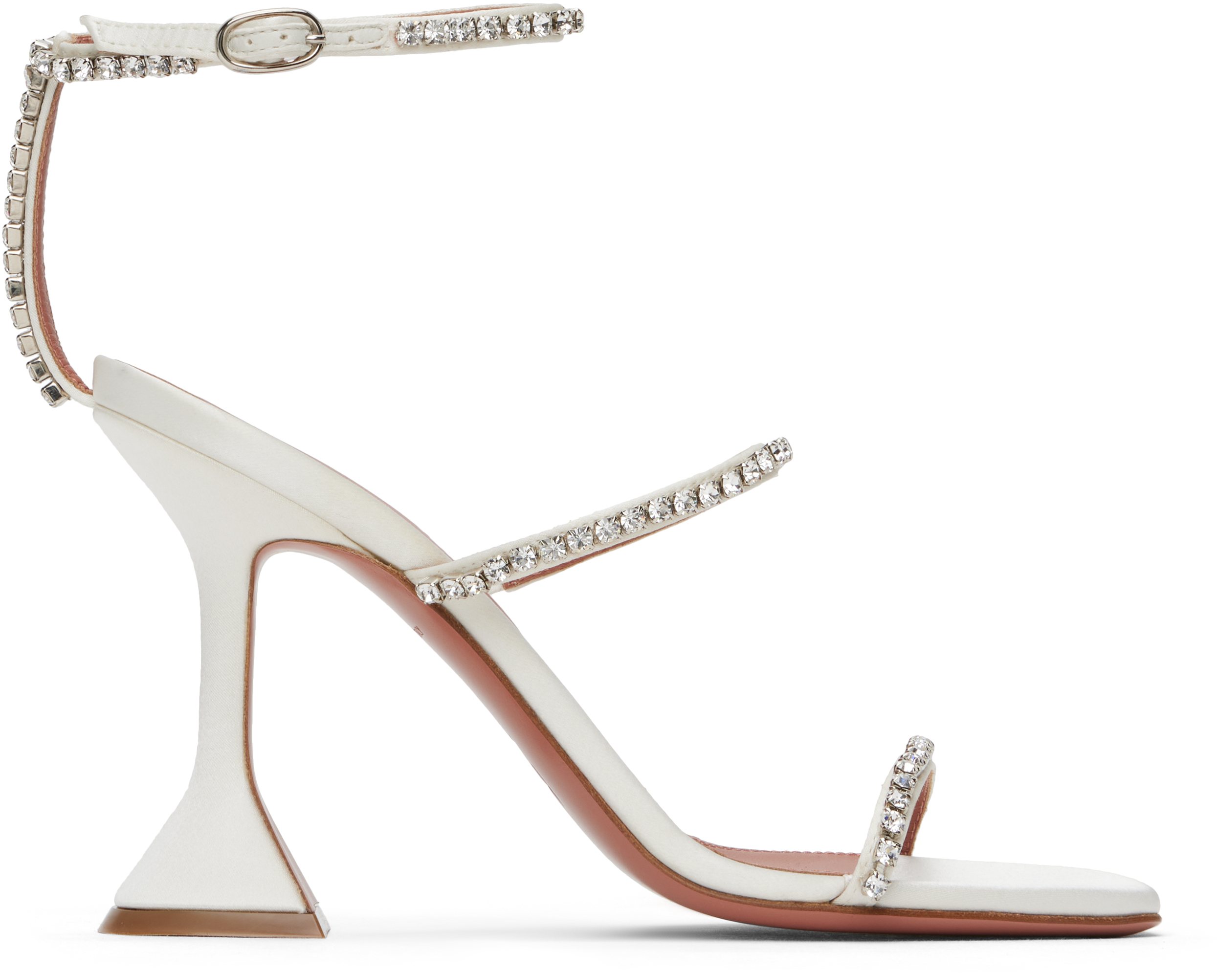 White Gilda Heeled Sandals