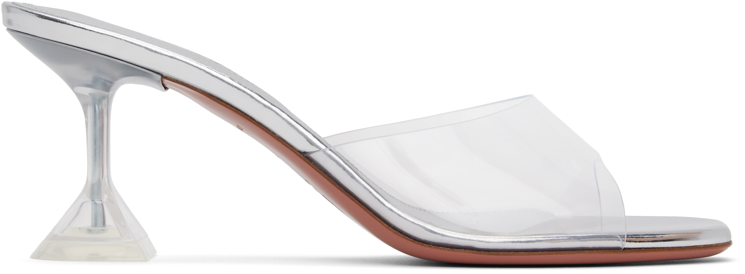 Amina Muaddi: Transparent Lupita Glass Slipper 70 Heeled