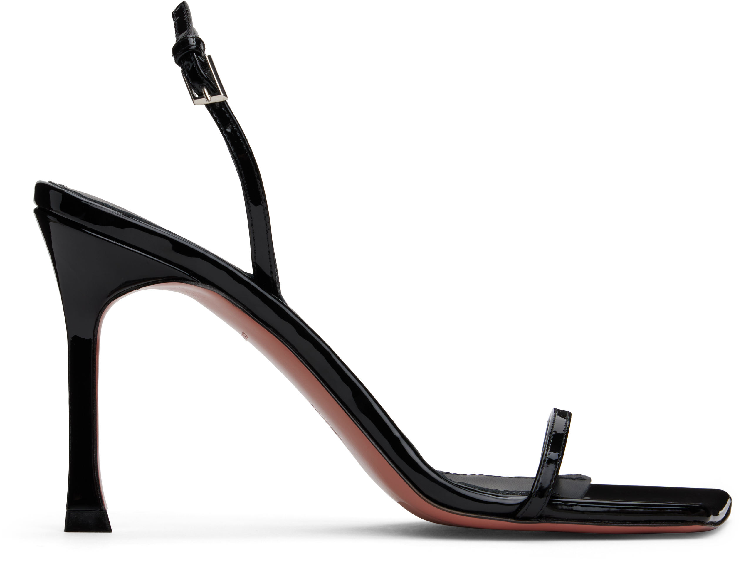 【関税込み】Amina Muaddi ブラック Maya ヒールサンダル Black Maya Slingback Heeled Sandals by Amina Muaddi on Sale