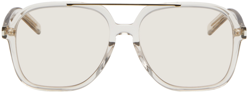 Saint Laurent Gray Sl 545 Glasses In 002 Trans