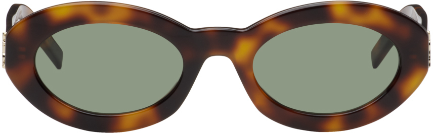 Saint Laurent Tortoiseshell Sl M136 Sunglasses In 002 Havana