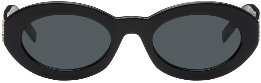 Shop Saint Laurent Black Sl M136 Sunglasses In 001 Black