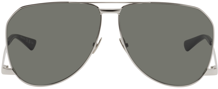 Saint Laurent Silver Sl 690 Dust Sunglasses In 002 Silver