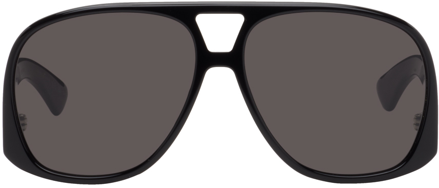 Shop Saint Laurent Black Sl 652 Solace Sunglasses In 001 Black