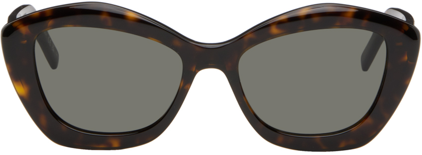 Saint Laurent Brown Sl 68 Sunglasses In 002 Dkhav