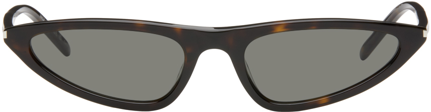 【関税込み】Saint Laurent ブラウン SL 703 サングラス Saint Laurent: ブラウン SL 703 サングラス | SSENSE 日本