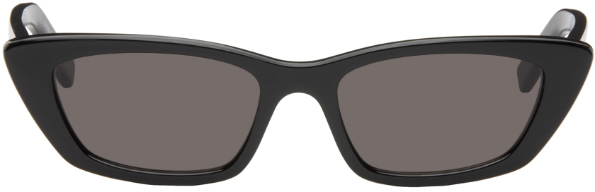 Saint Laurent Black Sl 277 Sunglasses In 009 Black-black-blac