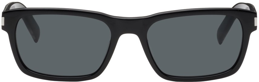 Shop Saint Laurent Black Sl 662 Sunglasses In Black-crystal-black