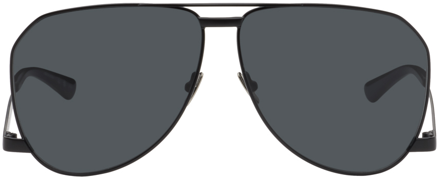 Saint Laurent Black Sl 690 Dust Sunglasses In Black-black-black