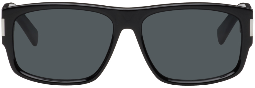 Shop Saint Laurent Black Sl 689 Sunglasses In Black-black-black