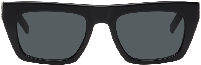 Shop Saint Laurent Black Sl M131 Sunglasses In Black-black-black
