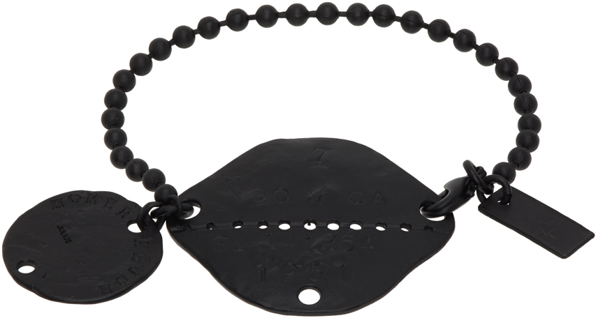 Shop Julius Black Tag Bracelet