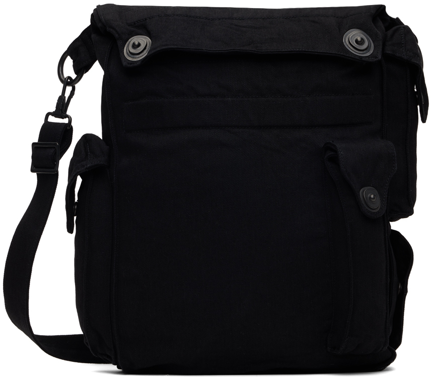 Black Cargo Messenger Bag