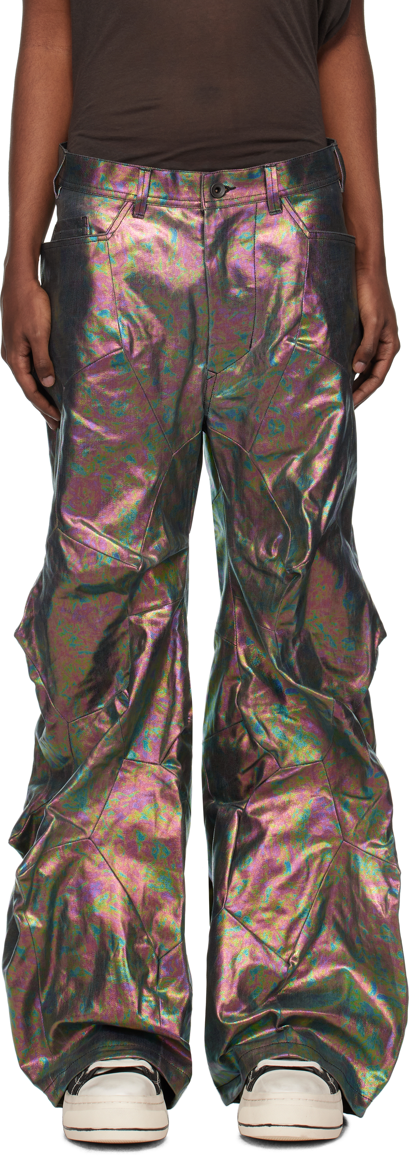 Shop Julius Multicolor Thorn Jeans In Acid