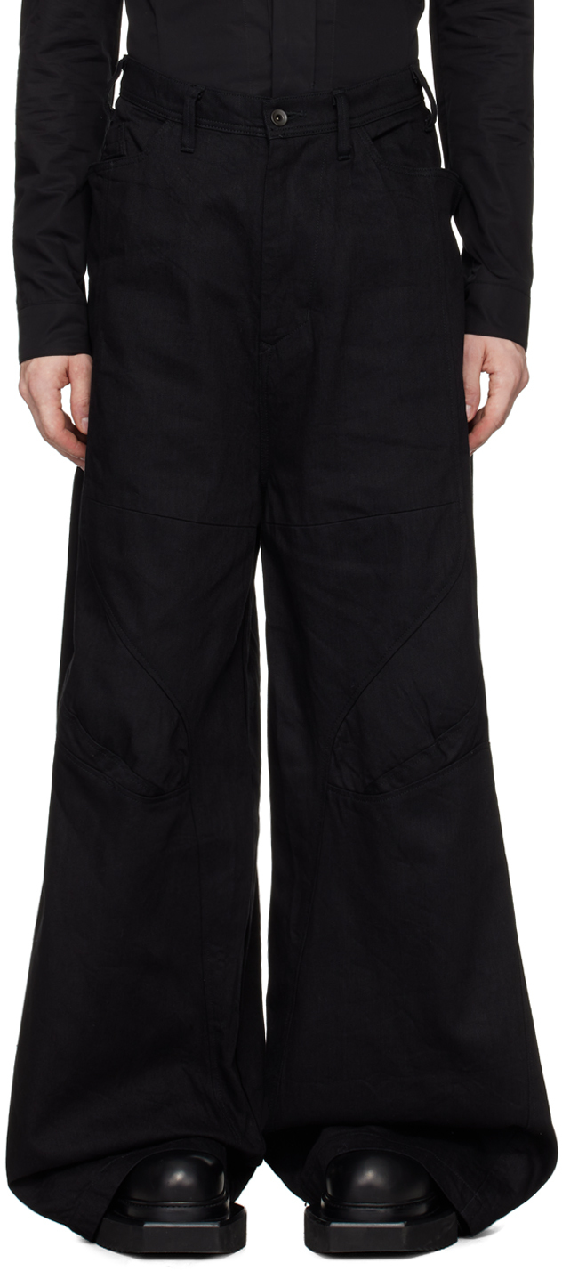 Shop Julius Black Wide Leg Jeans