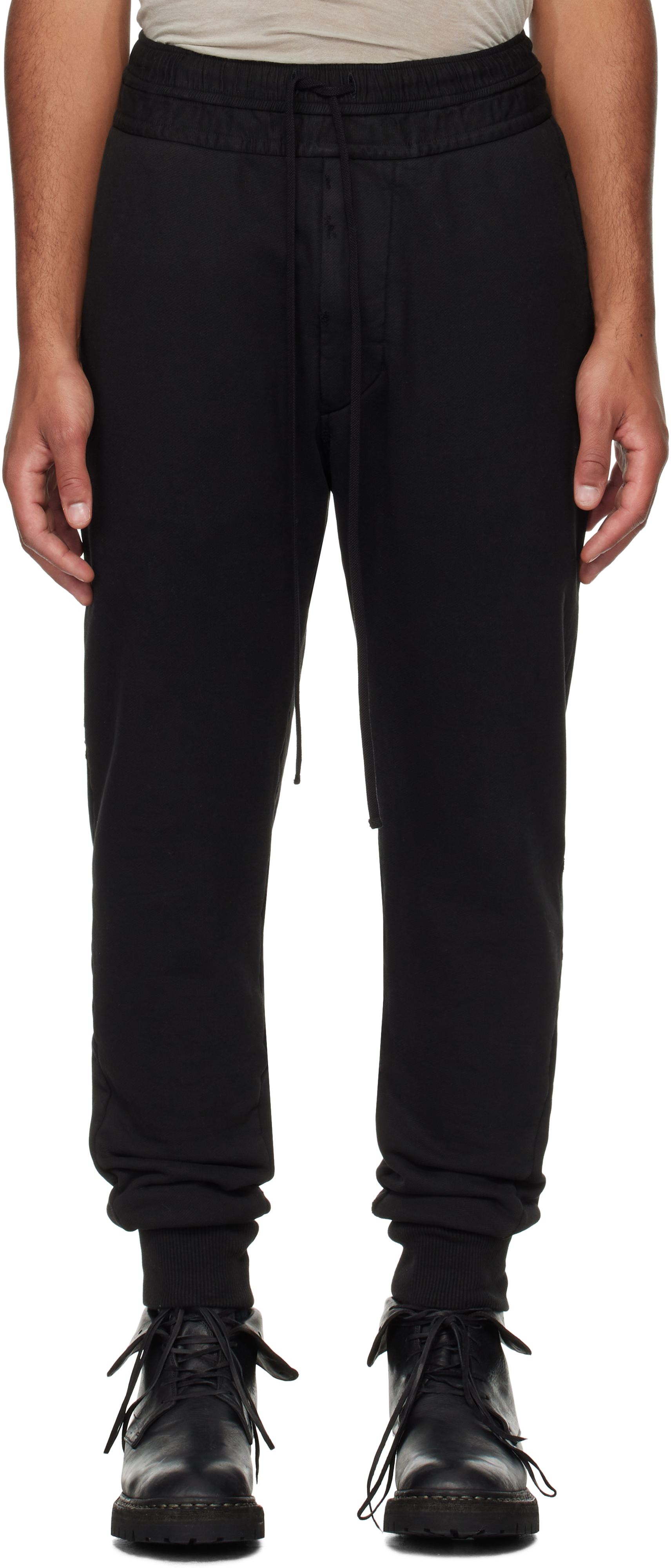 Julius Black Cotton Heavy Sweatpants