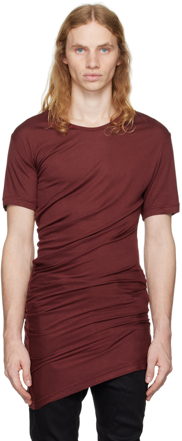 Burgundy Drape T-shirt