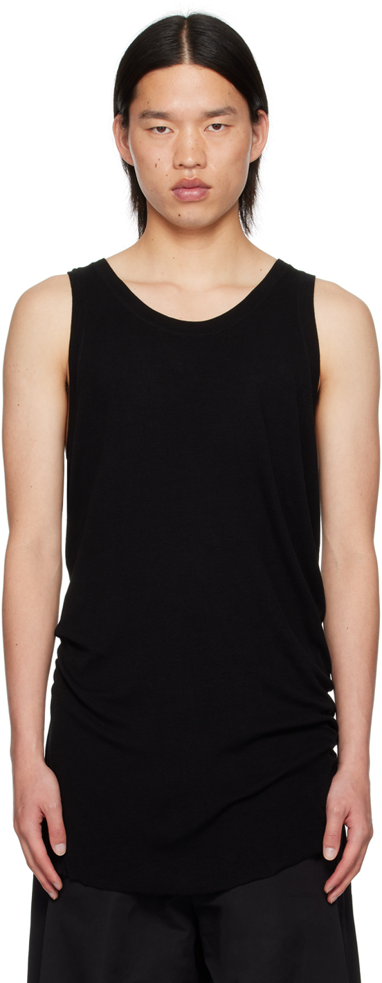 Black Twisted Tank Top